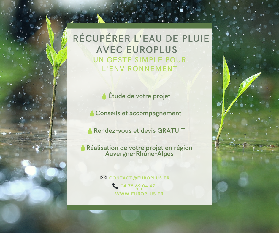 Récupération d'eau de pluie, cuve eau de pluie Rhône-Alpes