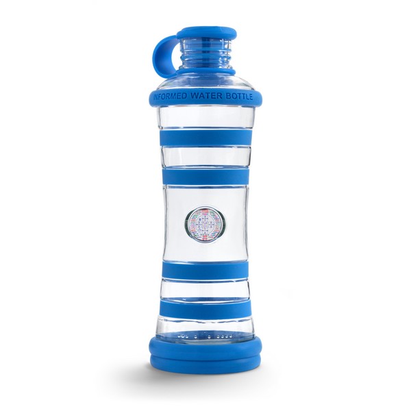 bouteille d'eau, bouteille i9 bleue chakra en rhône alpes