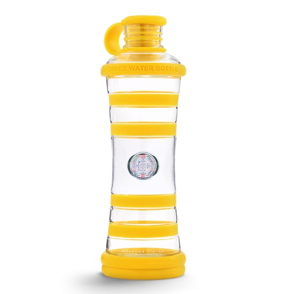 bouteille d'eau, bouteille i9 jaune chakra en rhône alpes