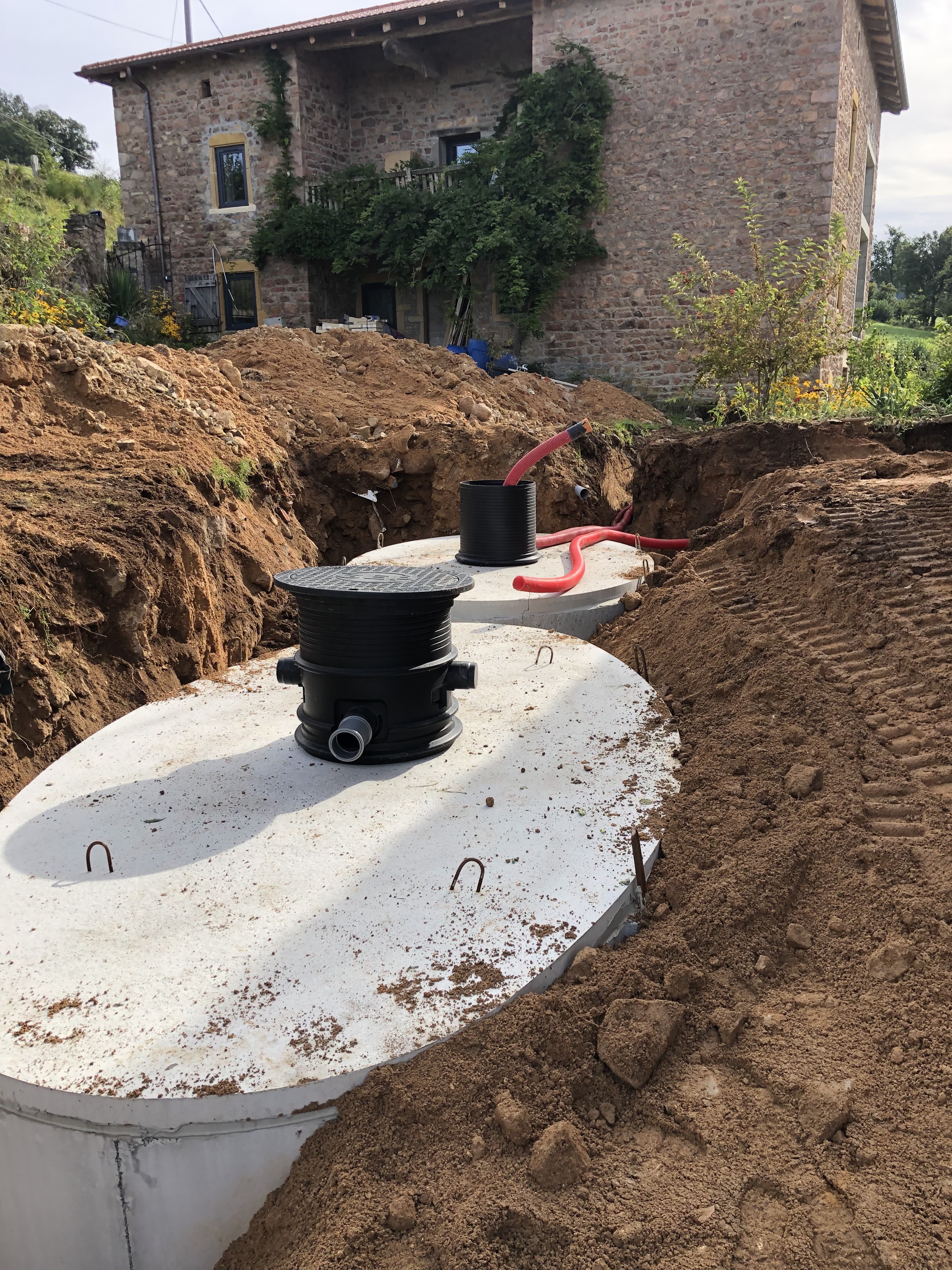 Récupération d'eau pluviale, cuve béton eau de pluie