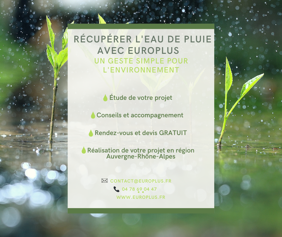 Récupération d'eau de pluie, cuve eau de pluie, rhône alpes